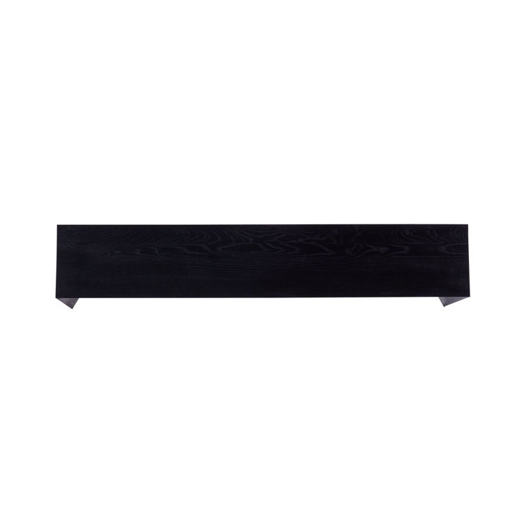 Ebony Wire-Brushed Oak Geometric Console Table