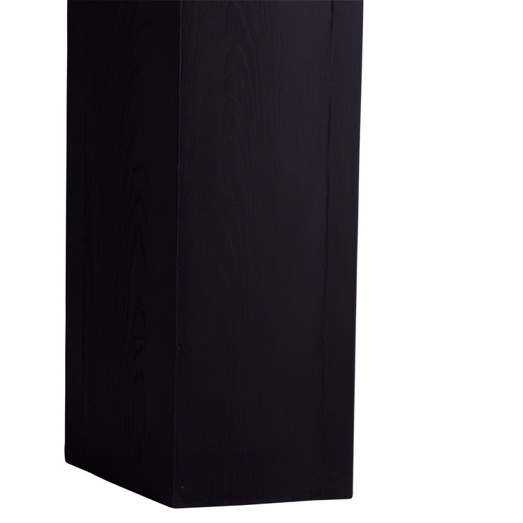 Ebony Wire-Brushed Oak Geometric Console Table