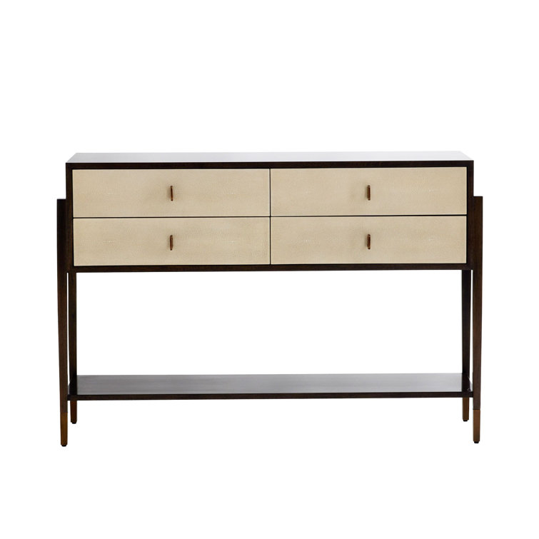 Nora Brindle Solid Wood Console Table with Storage