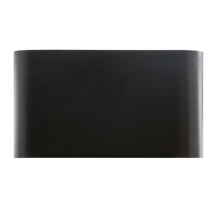 Ebony Oak and Cloud Resin 20.5" Round Side Table with Brass Trim