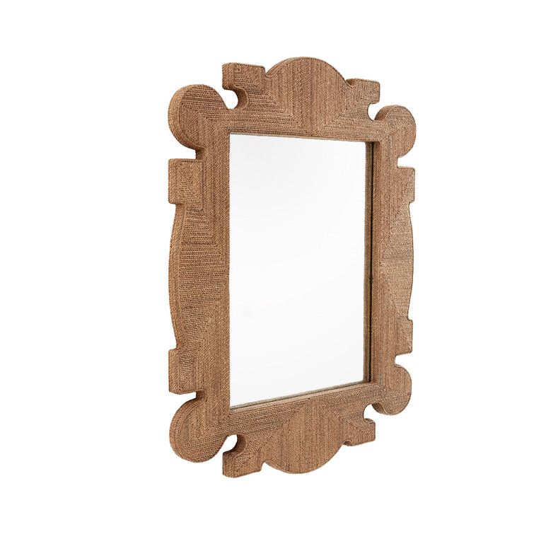 Mowgli Tobacco Stained Abaca 41.5" Rectangular Wall Mirror