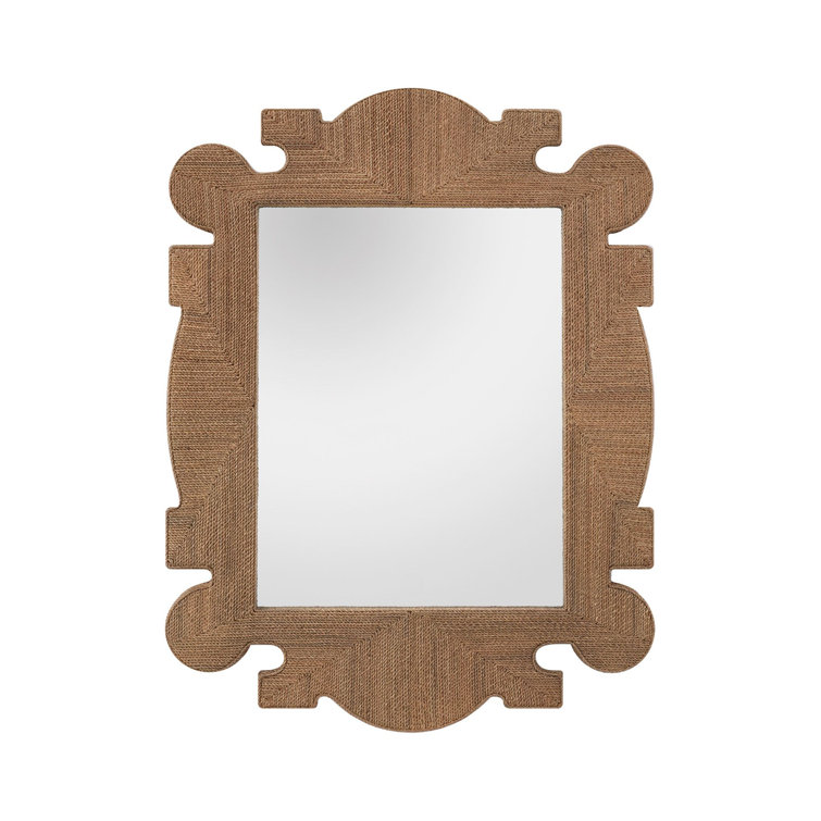 Mowgli Tobacco Stained Abaca 41.5" Rectangular Wall Mirror