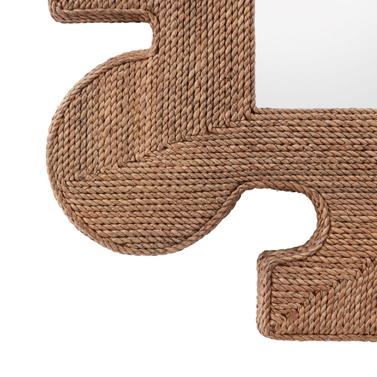 Mowgli Tobacco Stained Abaca 41.5" Rectangular Wall Mirror