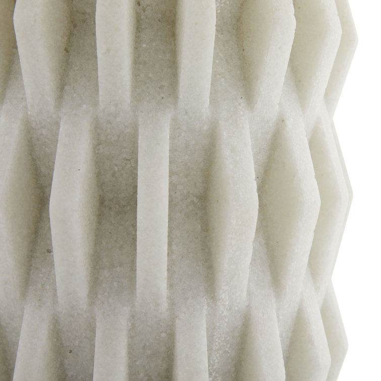 White Steel Table Lamp with Linen Drum Shade