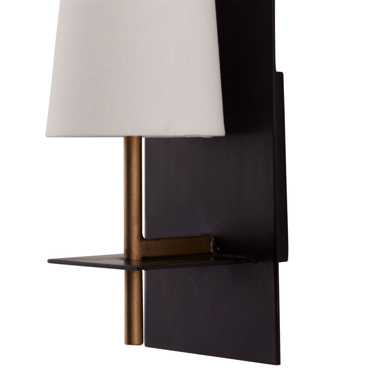 Neo 18" Blackened Iron Wallchiere with Antique Brass Collar