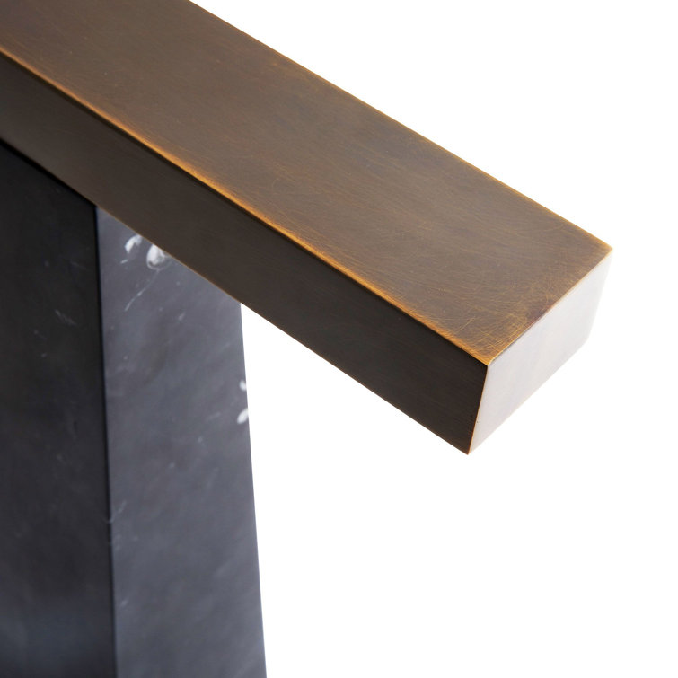 Osbert English Bronze and Black Marble LED Table Lamp