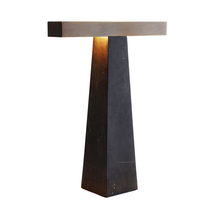 Osbert English Bronze and Black Marble LED Table Lamp