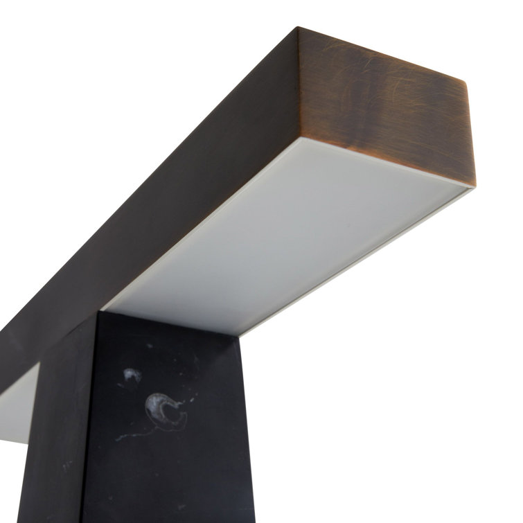 Osbert English Bronze and Black Marble LED Table Lamp