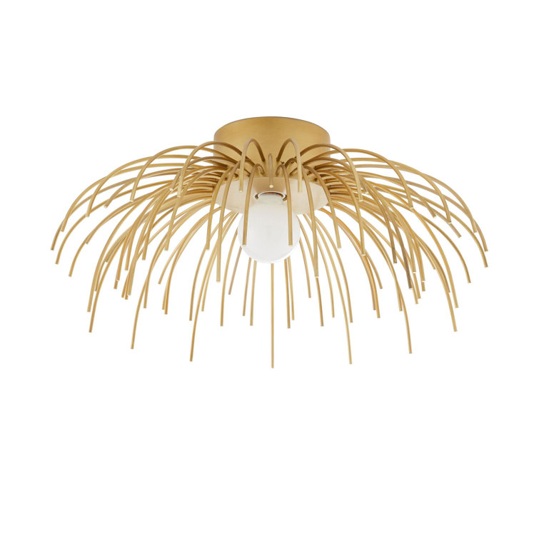 Margaret Brass Globe 10" Indoor/Outdoor Flush Mount Light