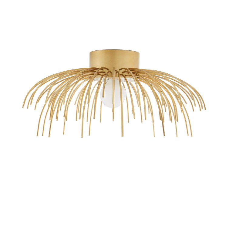 Margaret Brass Globe 10" Indoor/Outdoor Flush Mount Light
