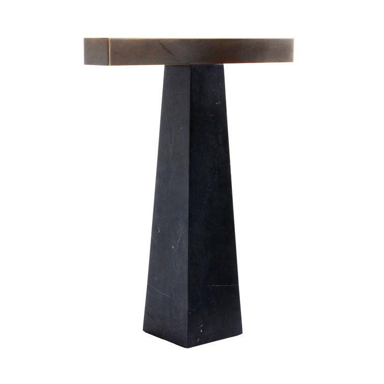 Osbert English Bronze and Black Marble LED Table Lamp