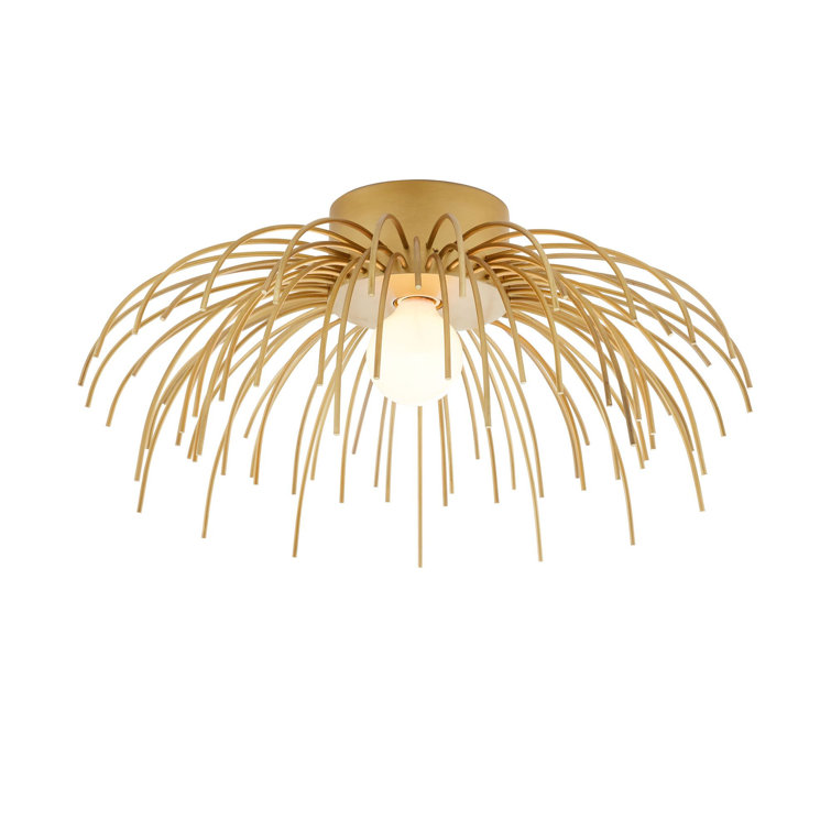 Margaret Brass Globe 10" Indoor/Outdoor Flush Mount Light