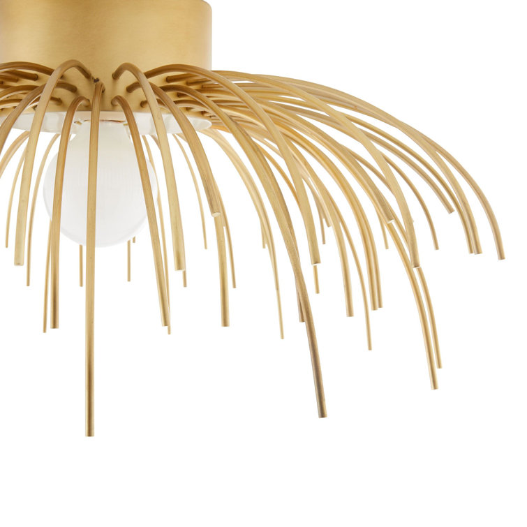 Margaret Brass Globe 10" Indoor/Outdoor Flush Mount Light