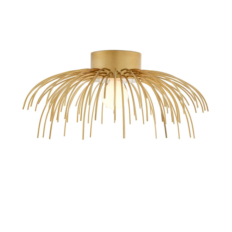 Margaret Brass Globe 10" Indoor/Outdoor Flush Mount Light