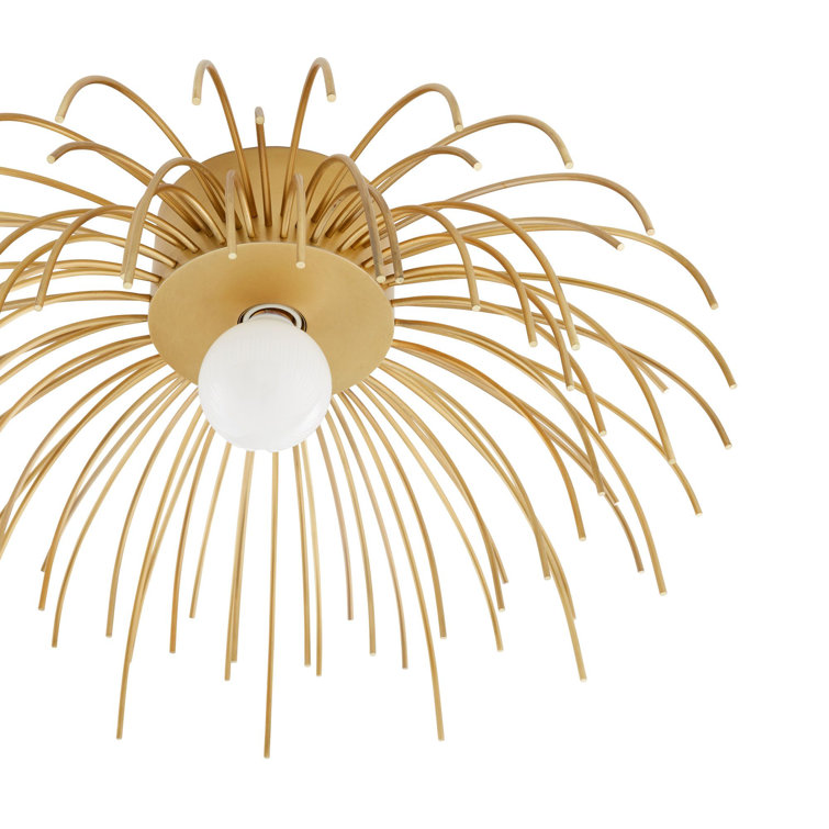 Margaret Brass Globe 10" Indoor/Outdoor Flush Mount Light