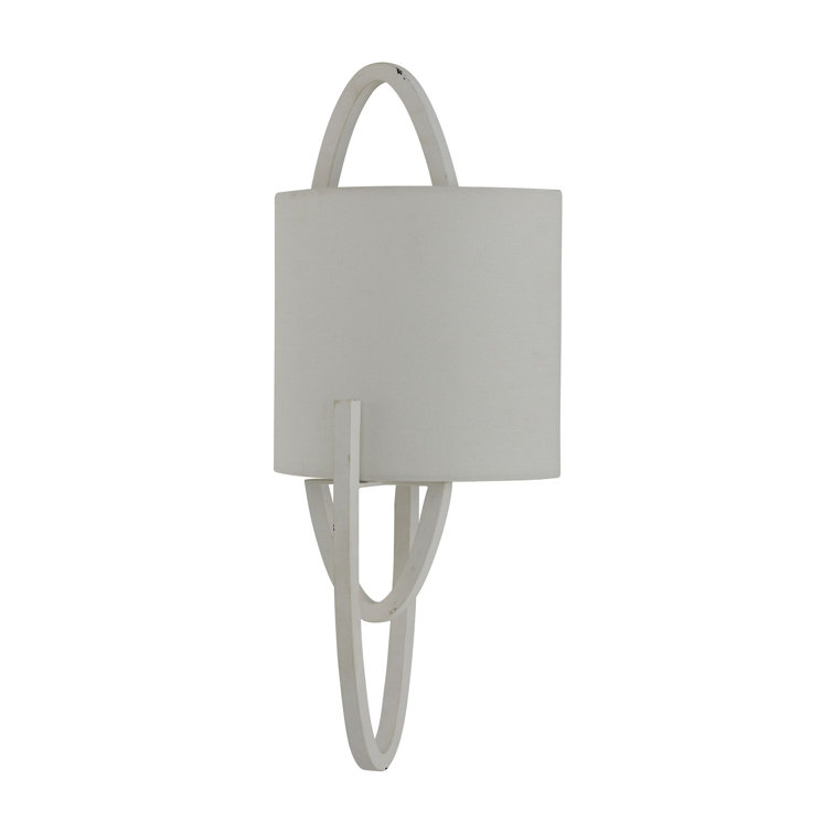 Obra 20'' White Gesso Steel Geometric Wall Sconce