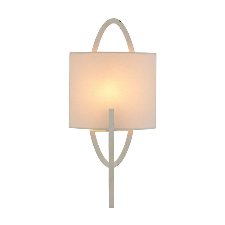 Obra 20'' White Gesso Steel Geometric Wall Sconce