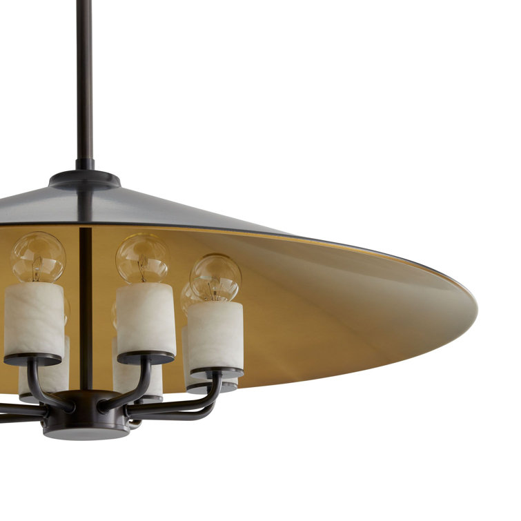 Manchester 8-Light Bronze and Glass Pendant