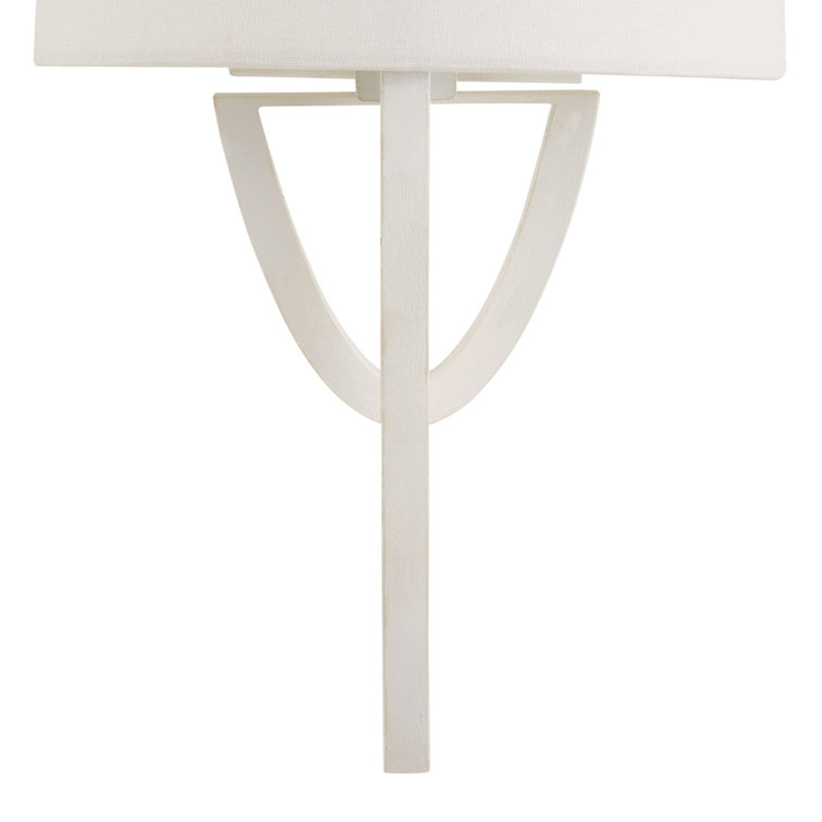 Obra 20'' White Gesso Steel Geometric Wall Sconce