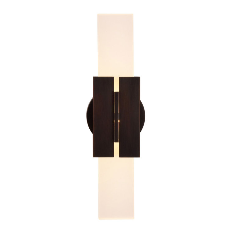 English Bronze Frosted Crystal Outdoor LED Wall Sconce