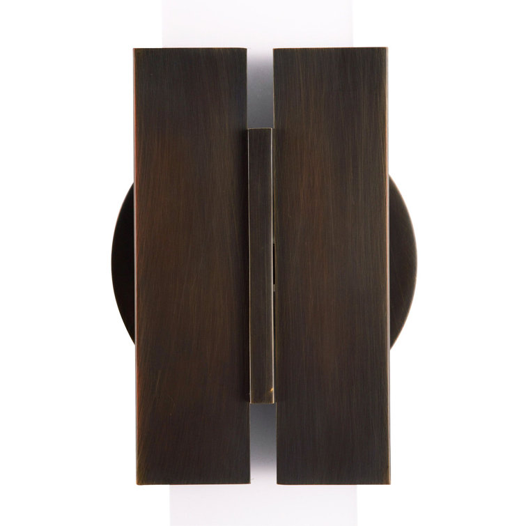 English Bronze Frosted Crystal Outdoor LED Wall Sconce