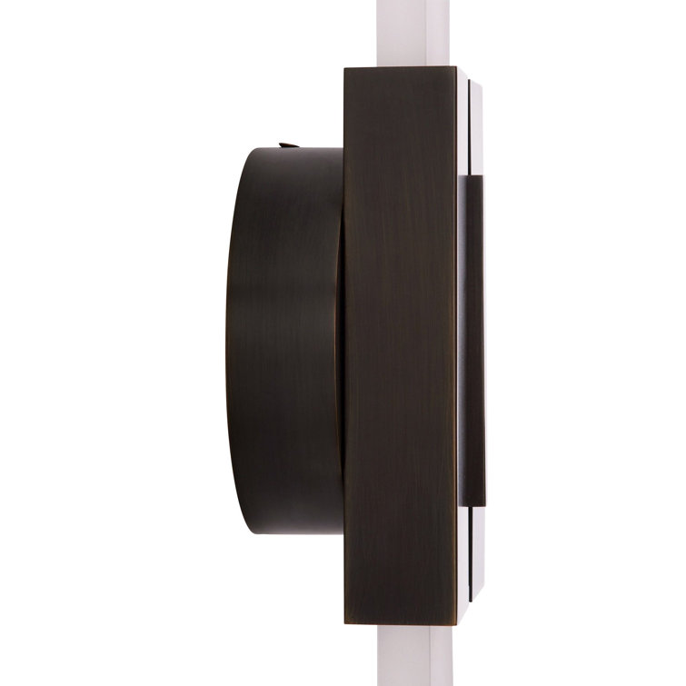 English Bronze Frosted Crystal Outdoor LED Wall Sconce