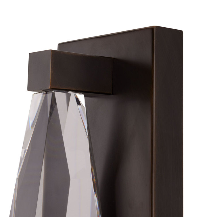 Maisie Bronze and Crystal LED Wall Sconce