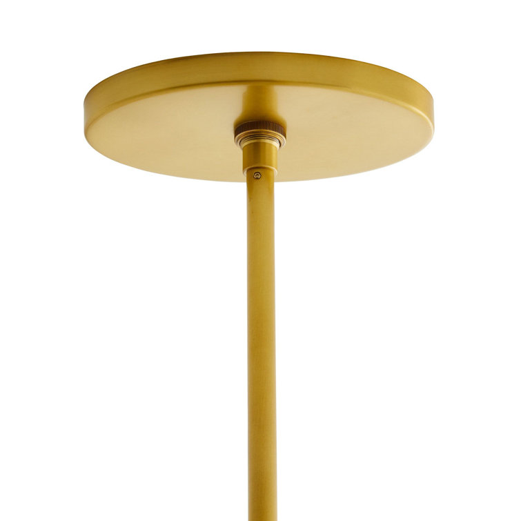 Mika Antique Brass and Opal Glass 18-Light Modern Chandelier