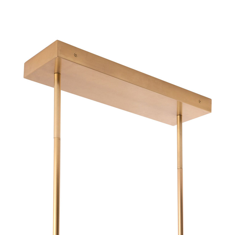 Meridian Brass and Glass 10-Light LED Chandelier