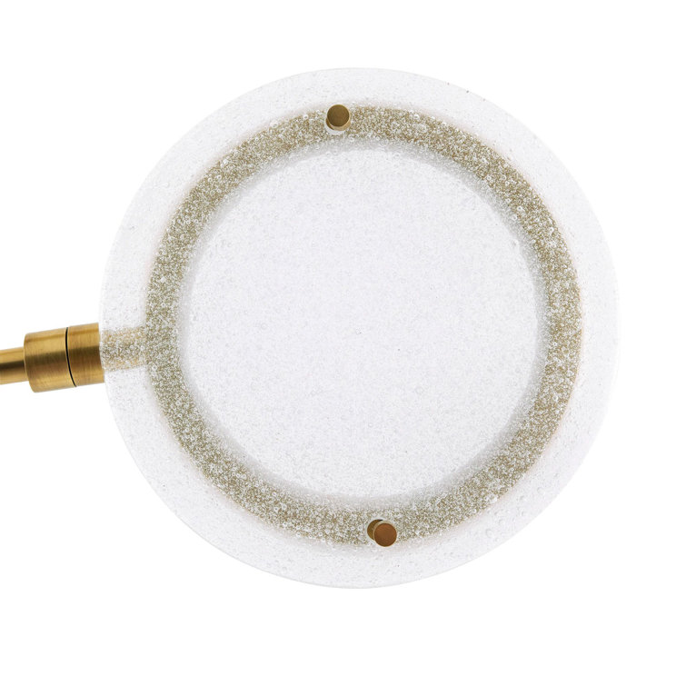 Meridian Brass and Glass 10-Light LED Chandelier