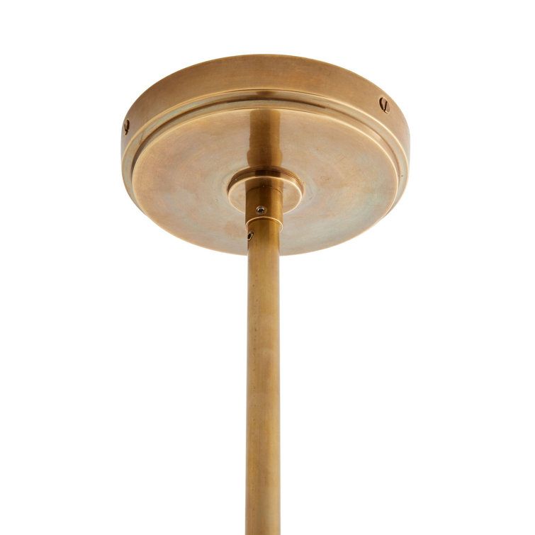 Pavo Vintage Brass and Clear Glass 16.5" Pendant Light