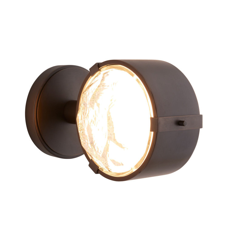 Pietro Bronze and Clear Glass LED Wall Sconce