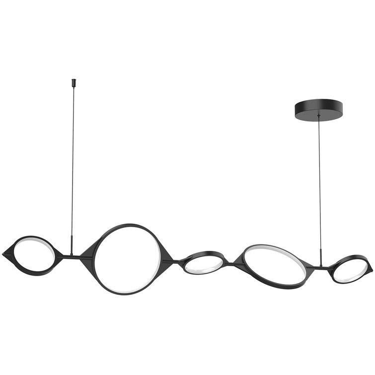 Serif Black Aluminum LED Kitchen Island Pendant
