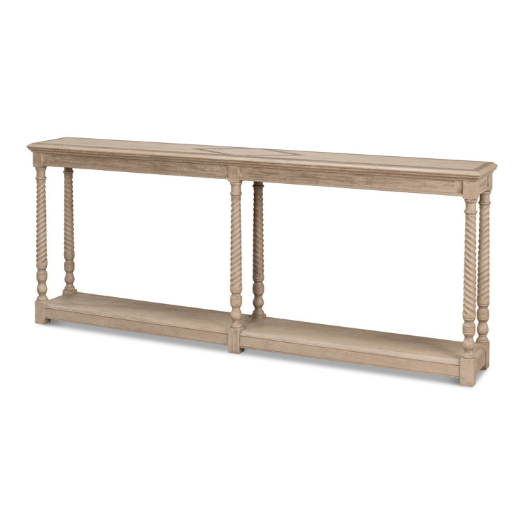 Barn Grey Pinewood Console Table with Twist Spindle Legs