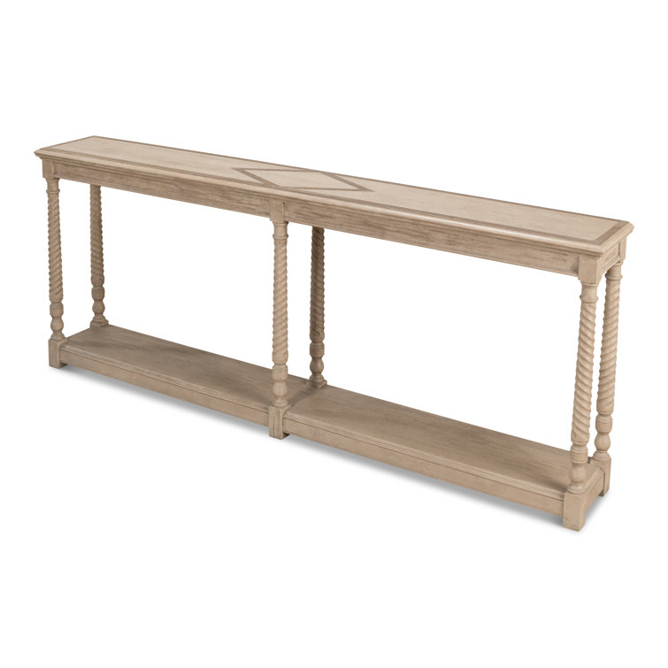 Barn Grey Pinewood Console Table with Twist Spindle Legs