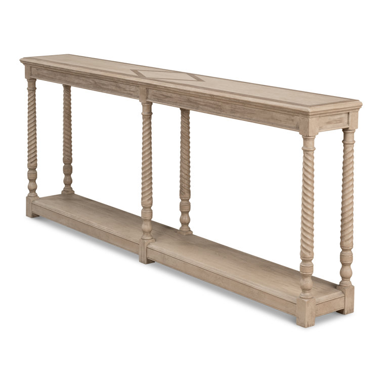 Barn Grey Pinewood Console Table with Twist Spindle Legs
