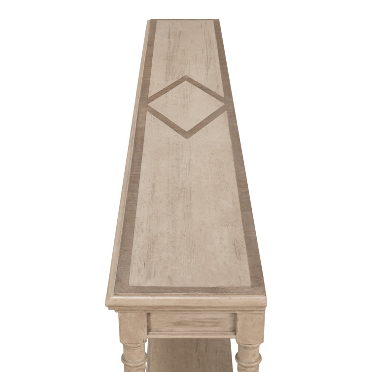 Barn Grey Pinewood Console Table with Twist Spindle Legs