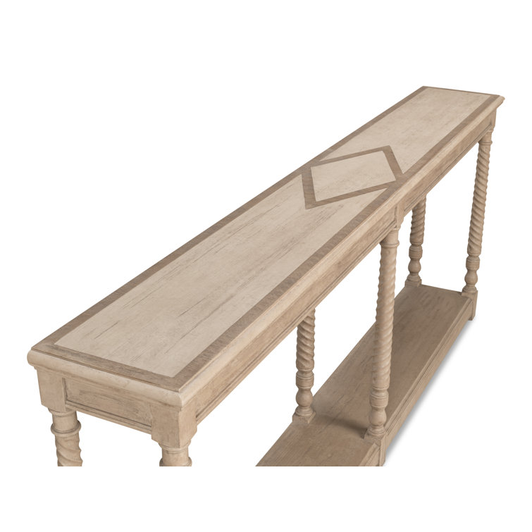 Barn Grey Pinewood Console Table with Twist Spindle Legs