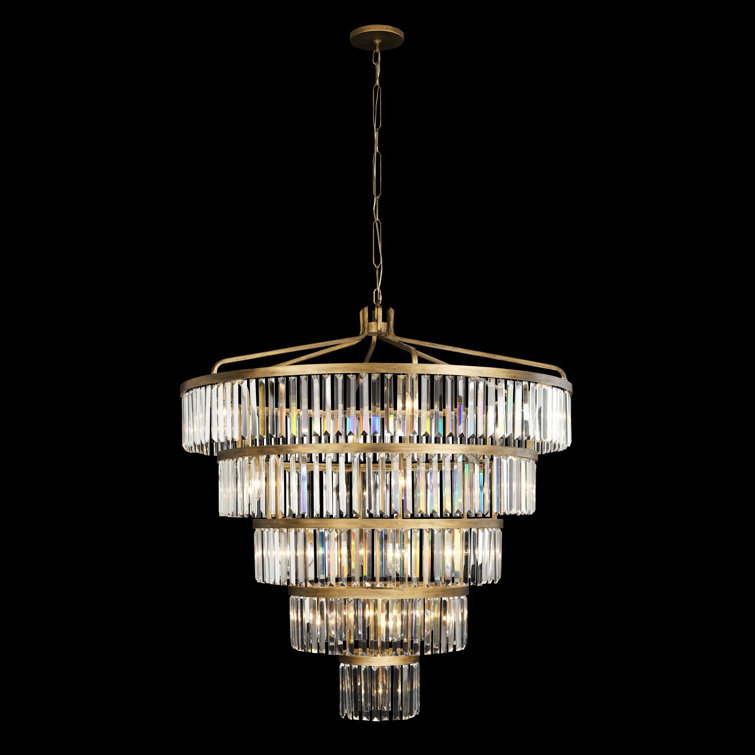 Havana Gold and Crystal 25-Light Chandelier