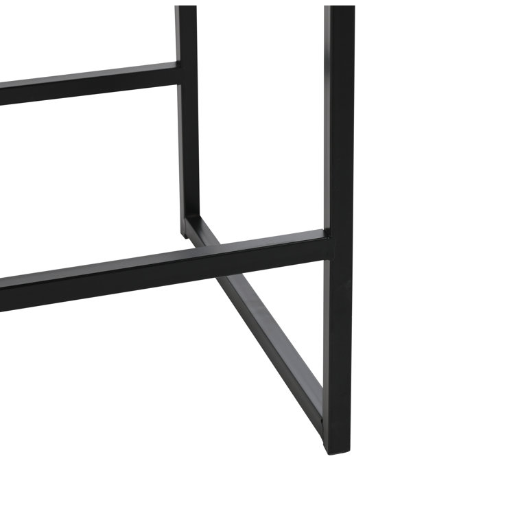 Seville Dark Gray Metal and Leather Counter Stool