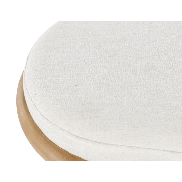 Echo Light Gray Upholstered Mid-Century Modern Bench