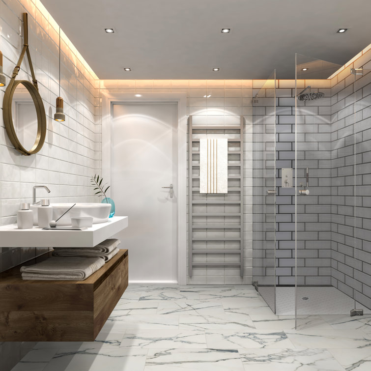 4x12 Champagne Bevel Glass Subway Wall Tile