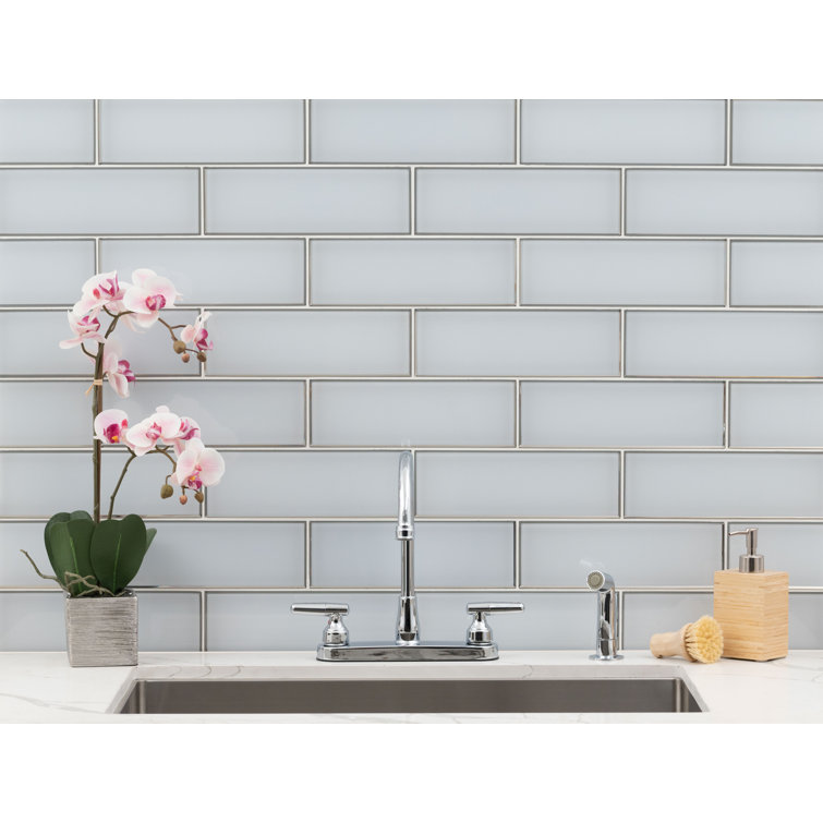 4x12 Champagne Bevel Glass Subway Wall Tile