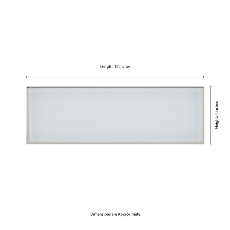 4x12 Champagne Bevel Glass Subway Wall Tile