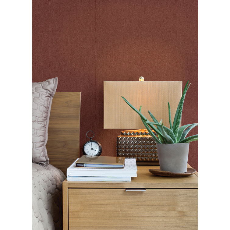 Melvin Red and Gold Striped Vinyl Wallpaper Roll