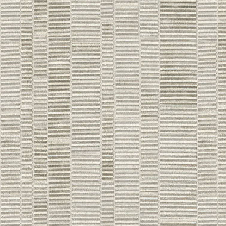 Ivory 3D Geometric Non-Woven Vinyl Wallpaper