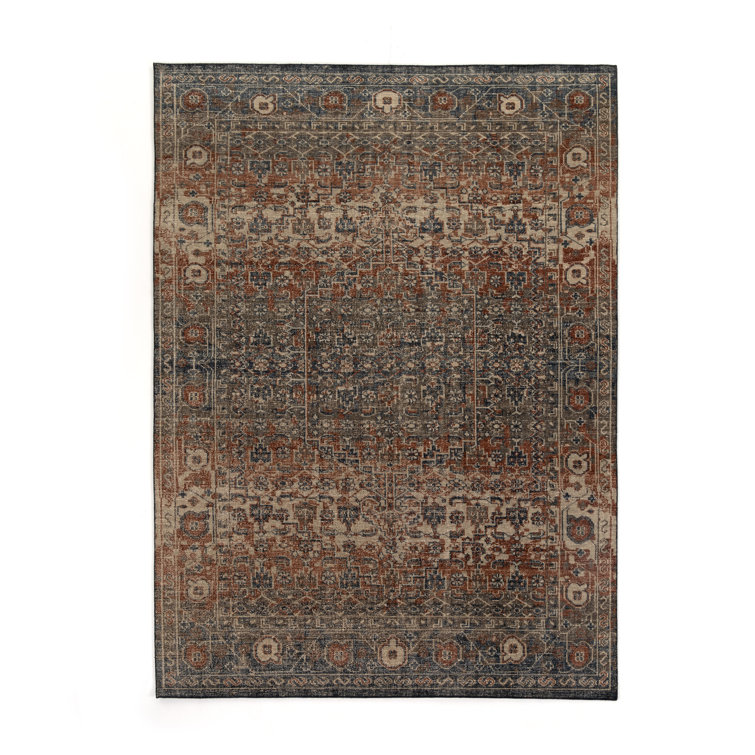 Arwen Traditional Hand-Knotted Wool Area Rug, 8' x 10', Earth Tones