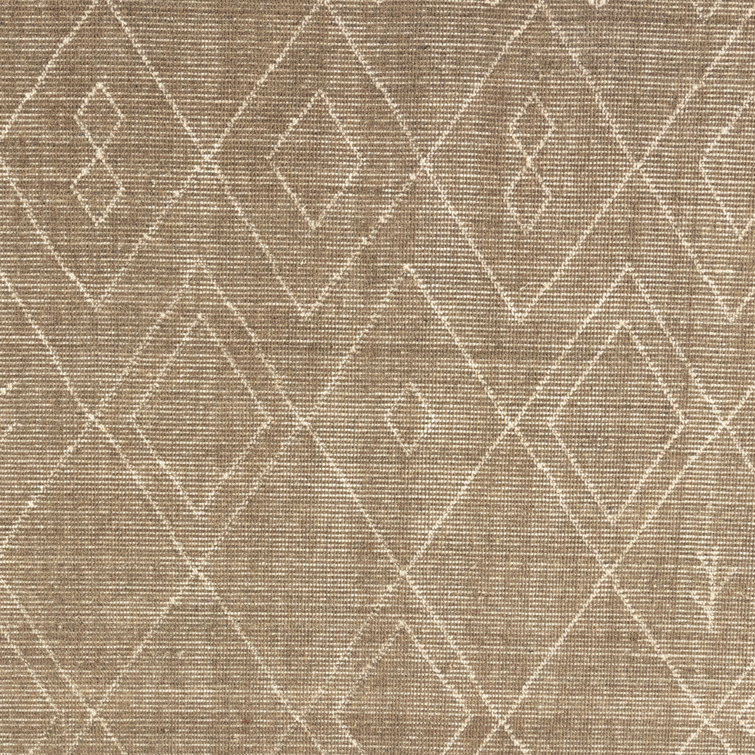 Gray Hand-Knotted Wool and Cotton Moroccan 8' x 10' Rug