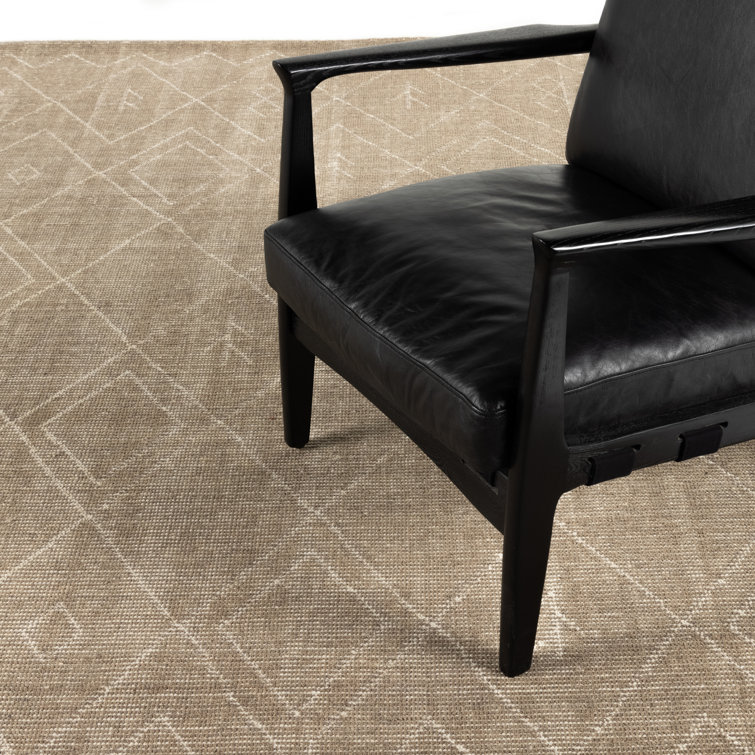 Gray Hand-Knotted Wool and Cotton Moroccan 8' x 10' Rug