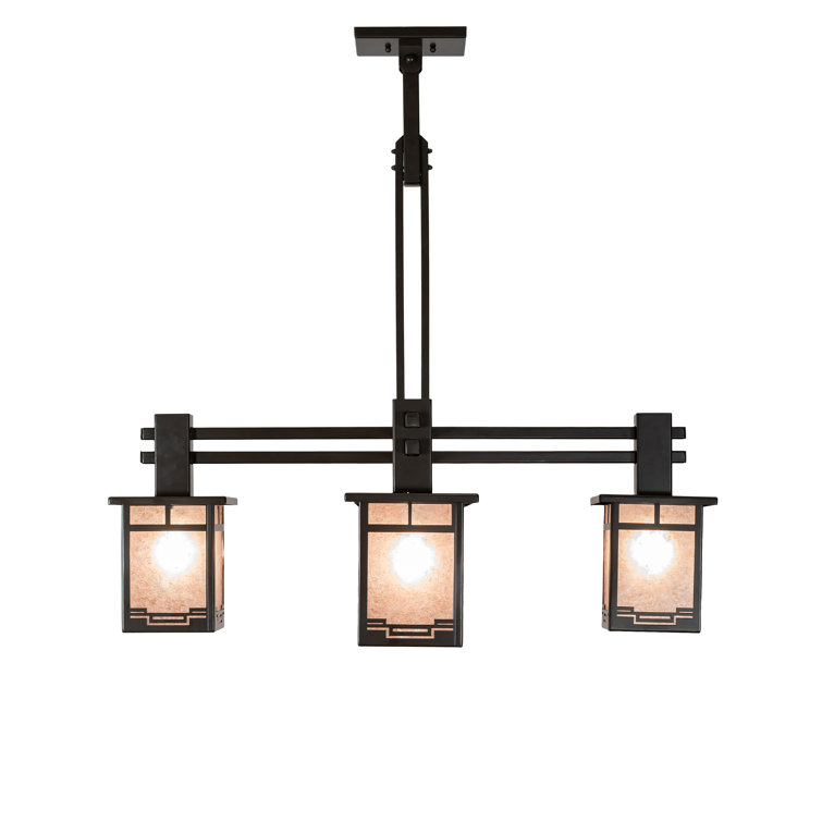 Roylance Antique Copper & Timeless Bronze 5-Light Chandelier with Silver Mica Shade